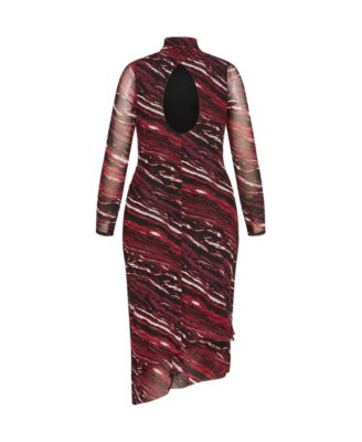 Plus Size Mesh Miranda Print Dress