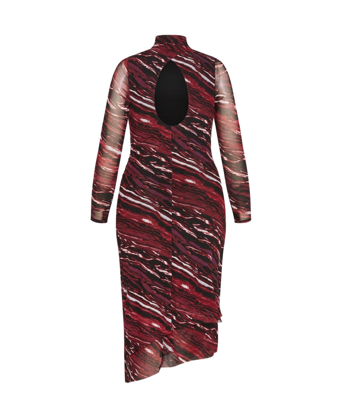 City Chic Women's Plus Mesh Miranda Print Dress