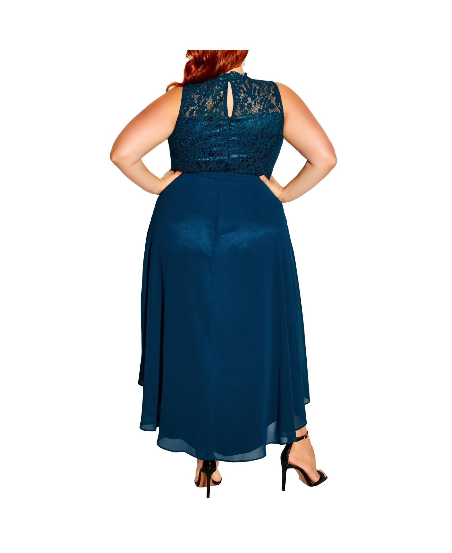 Женское платье CITY CHIC Plus Size Hi Lo Lover Sweetheart, цвет: Зелёный — фото 2