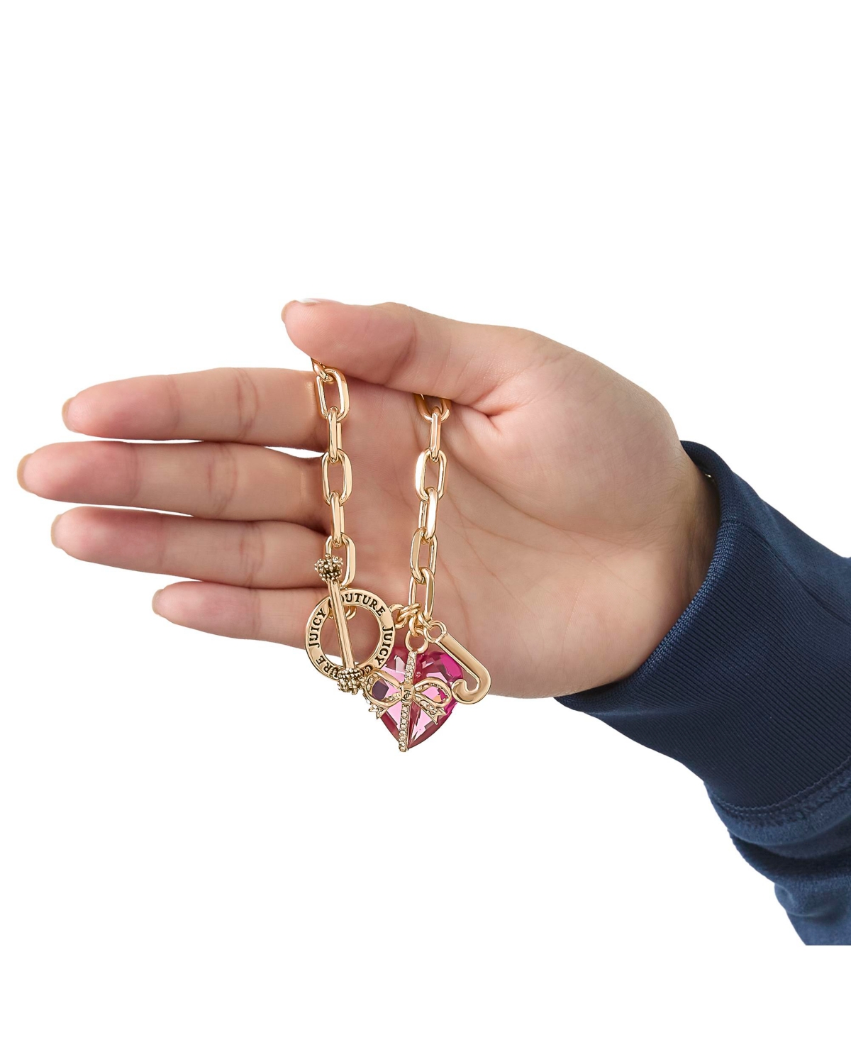 Juicy Couture Heart Stone & J Charm Bracelet