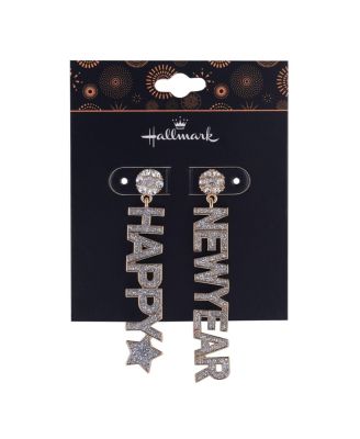 Happy New Year Stone Earrings