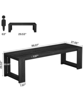 Two Person Desk,Gaming Table, 86.6 Inches Extra Long Desk, Double Computer Writing Table