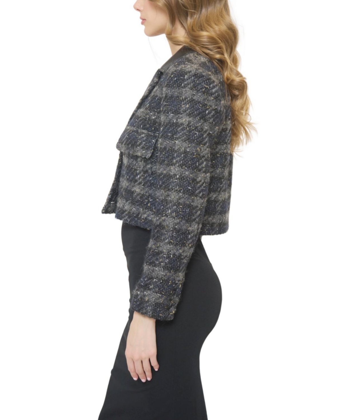 Central Park West Women's Colette Lurex Houndstooth Jacket