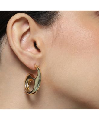 Women's The Mid-Gloss Bolt Hoop Earrings - California Gold
