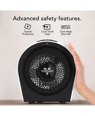 Velocity 5R Plus Whole Room Space Heater with Advanced Safety Features - White and Black
