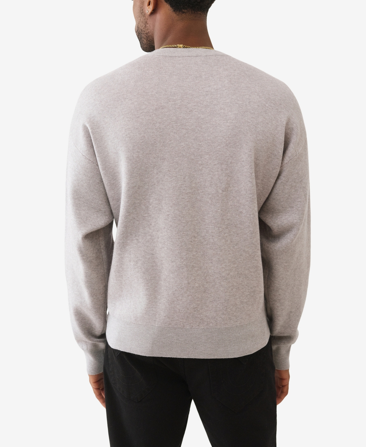 True Religion Men's Crewneck Regular-fit Sweater In Gray