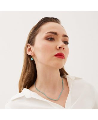 Enamel Blue Five Color Sterling Silver Earrings