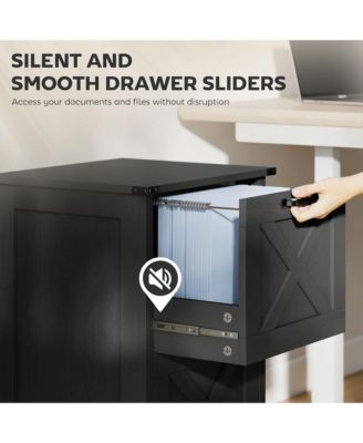 Vertical File Cabinet with 2 Drawers for A4 Letter Size, Light