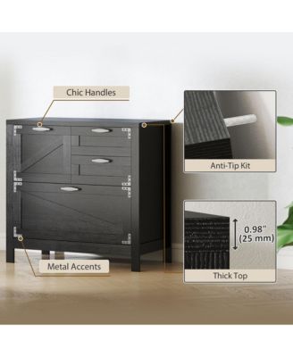 4 Drawer File Cabinet Filing Cabinet for Letter/A4/Legal Files