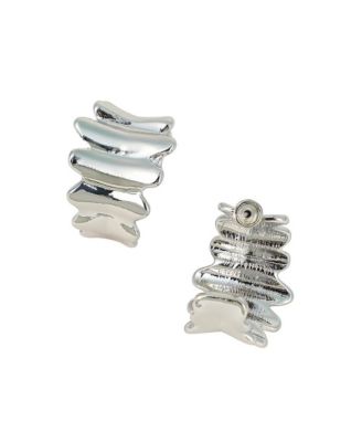 Women's The Ripple Hoop Earrings - Chrome Silver