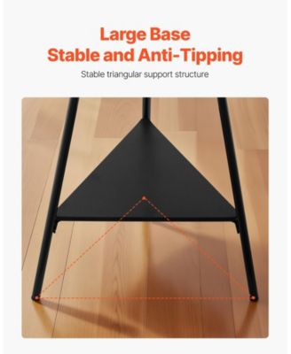 Freestanding Design Coat Rack Stand with 2 Storage Shelves, 6 Hooks