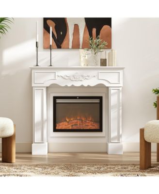 Baroque Fireplace Mantel, Fireplace Surround with Leg,