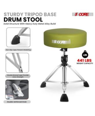 Drum Throne 4" Thick Padded Guitar Stool 441Lb Capacity 20-26” Adjustable Drummer Chair