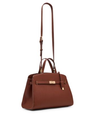 Large Belted Satchel with Convertible Strap