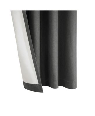 Edison Grommet Premium Quality Blackout Curtains Panel for Bedroom 52" x 63" Charcoal