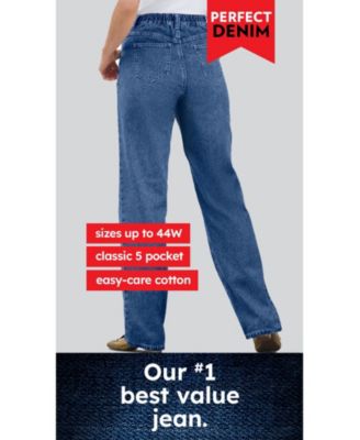 Women's Within Perfect All-Cotton Back-Elastic Denim Jeans