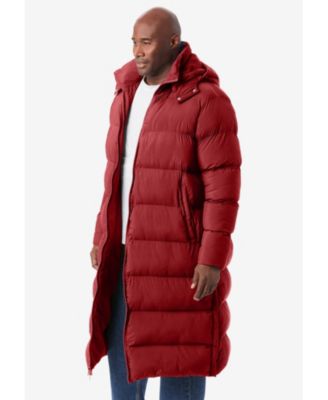 Big & Tall Long Quilted Puffer Coat
