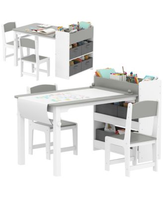 Kids Desk and Chair Set, Activity Craft Table for 3-8,