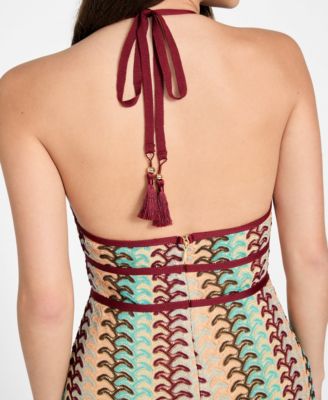 Women's Fearne Sleeveless Crochet Halter Neck Midi Dress