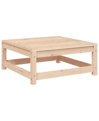 Footstool Natural Pine Solid Pinewood 27.6 x 27.6 in Modular