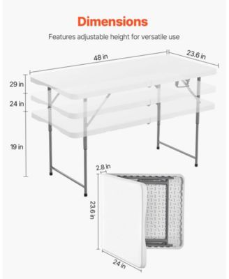 Lightweight Foldable Table with Handle for Outdoor Trips