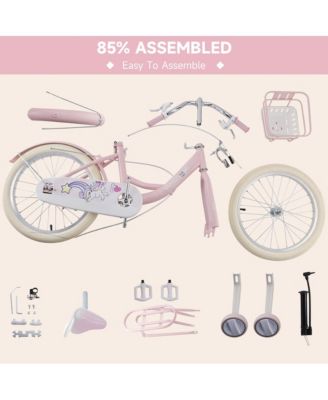 16-Inch Unicorn Kids Bike, Durable & Adjustable to Grow with Your Child for Ages 5-9