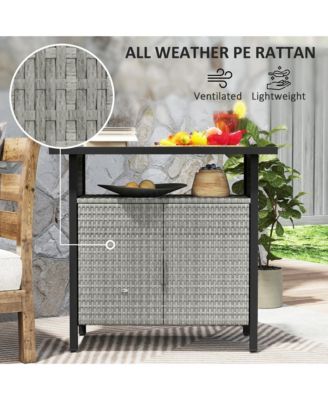 Outdoor Pool Towel Storage Cabinet Organizer with Shelf Mixed-