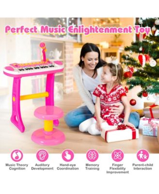 31-Key Kids Piano Keyboard Toy with Microphone and Multiple Sounds for Age 3+