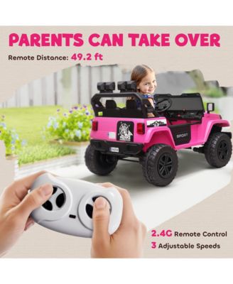 24V Ride on Truck Car with 2-Seater, Electric Car with 4 Motors,