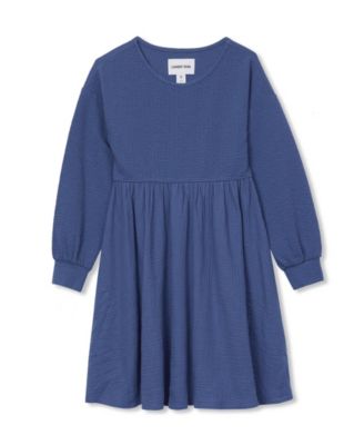 Girls Long Sleeve Ribbed Dress