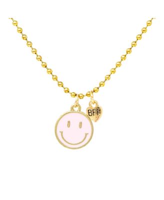 Girls BFF Smiley Face Necklace Set