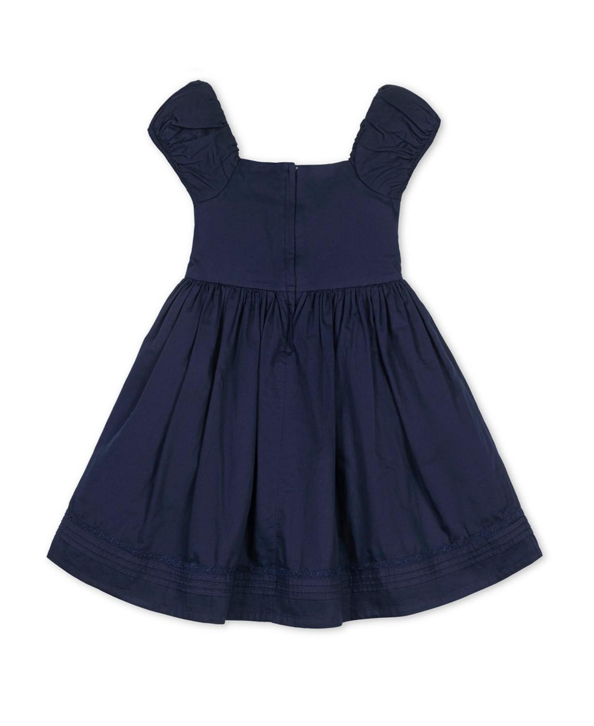 Hope & Henry Toddler Girls Organic Puff Sleeve Pintuck Sateen Party Dress