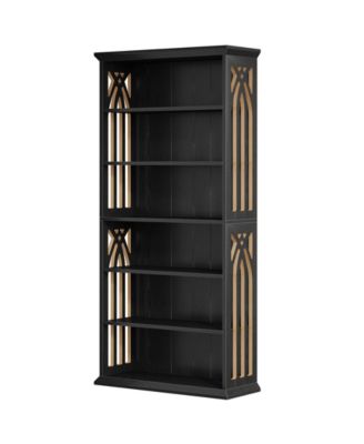 6-Tier Kitchen Pantry, 75-Inch Tall Pantry Cabinet, Large Freestanding Storage Shelves, Wood Pantry Organizer