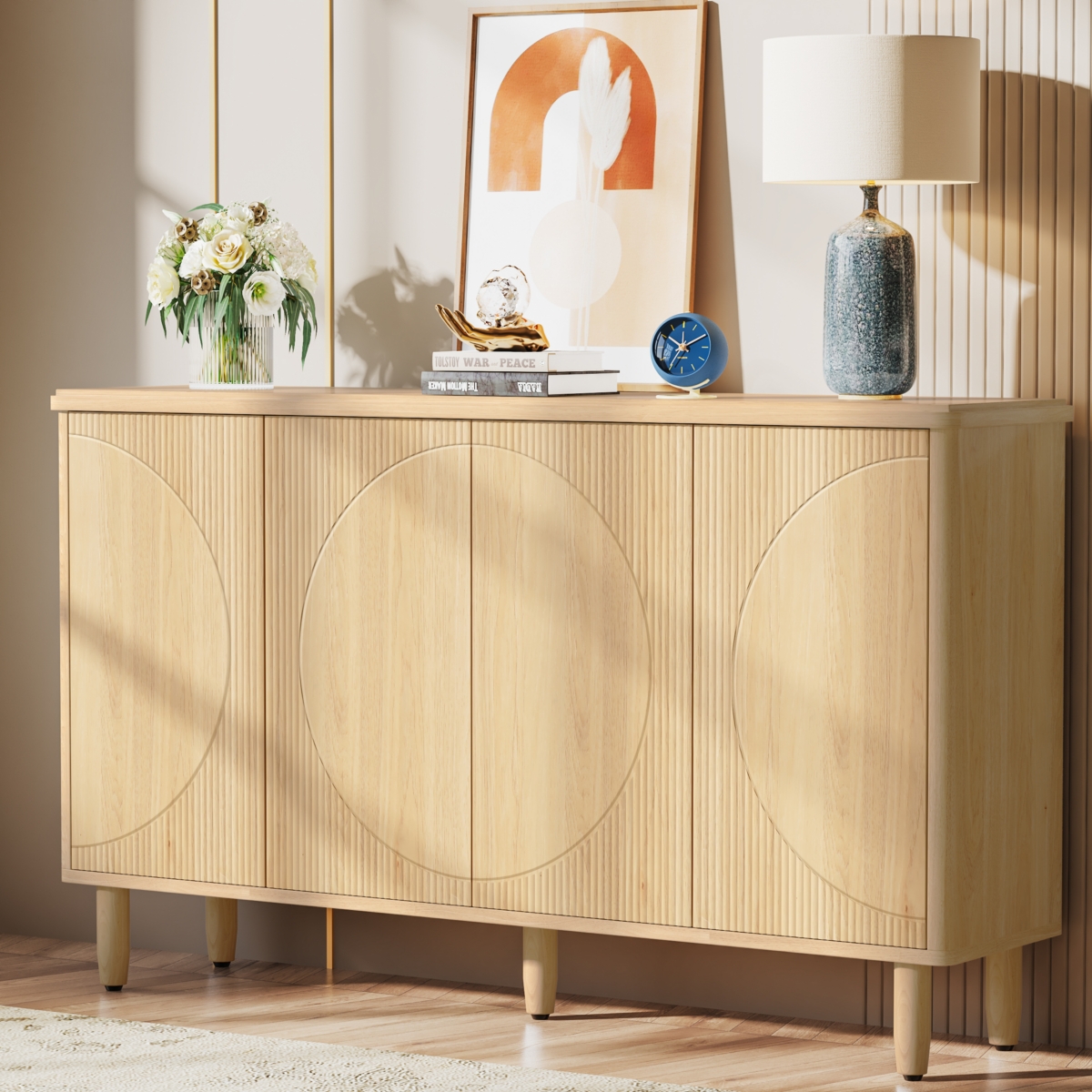 Tribesigns Buffet Cabinet Sideboard with Storage, Large Storage Cabinet Sideboard Buffet Table