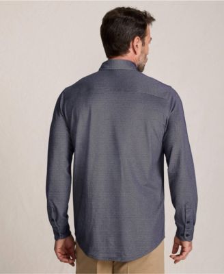 Big & Tall Long Sleeve Knit Travel Kit Oxford Shirt