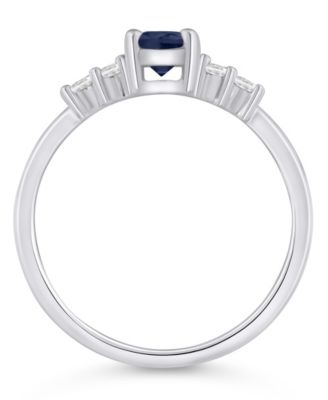 Gemstone and Diamond Ring (1/6 ct. t.w.) in 10k White Gold (also in 10k Yellow Gold)