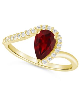 London Blue Topaz (1-1/20 ct. t.w.) and Diamond Ring (1/5 ct. t.w.) in 10k Yellow Gold