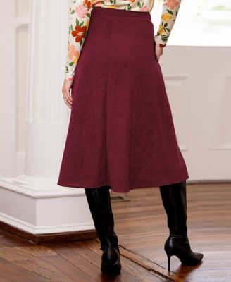 Women's Crush On You Red Midi Skirt