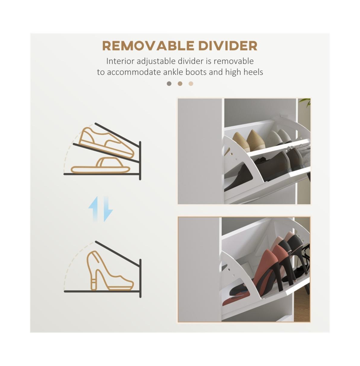 Wooden Shoe Storage Cabinet for Hallway, Bedroom, or Living Room