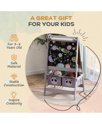 Art Easel for Kids with Paper Roll, board, board, Storage