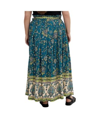 Plus Size Mysteria Border Skirt