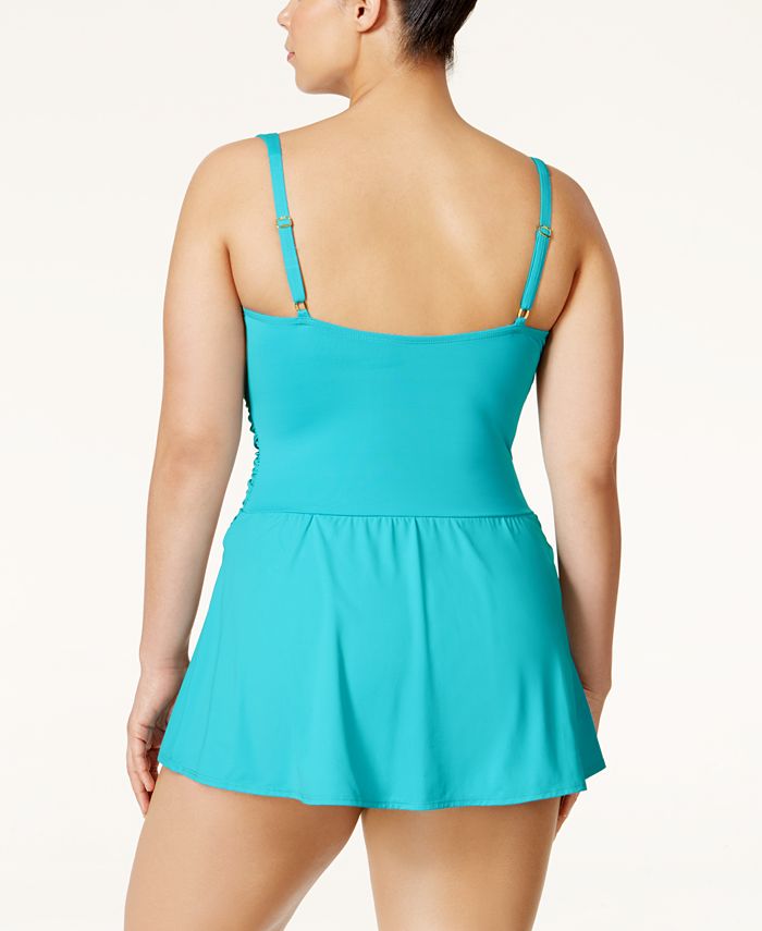 Bleu by Rod Beattie Plus Size Gilt Trip Belted Swimdress Macy's
