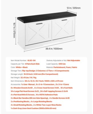 1-Pc Wooden Shoe Rack Bench – Padded Seat & Flip Drawer Storage Organizer