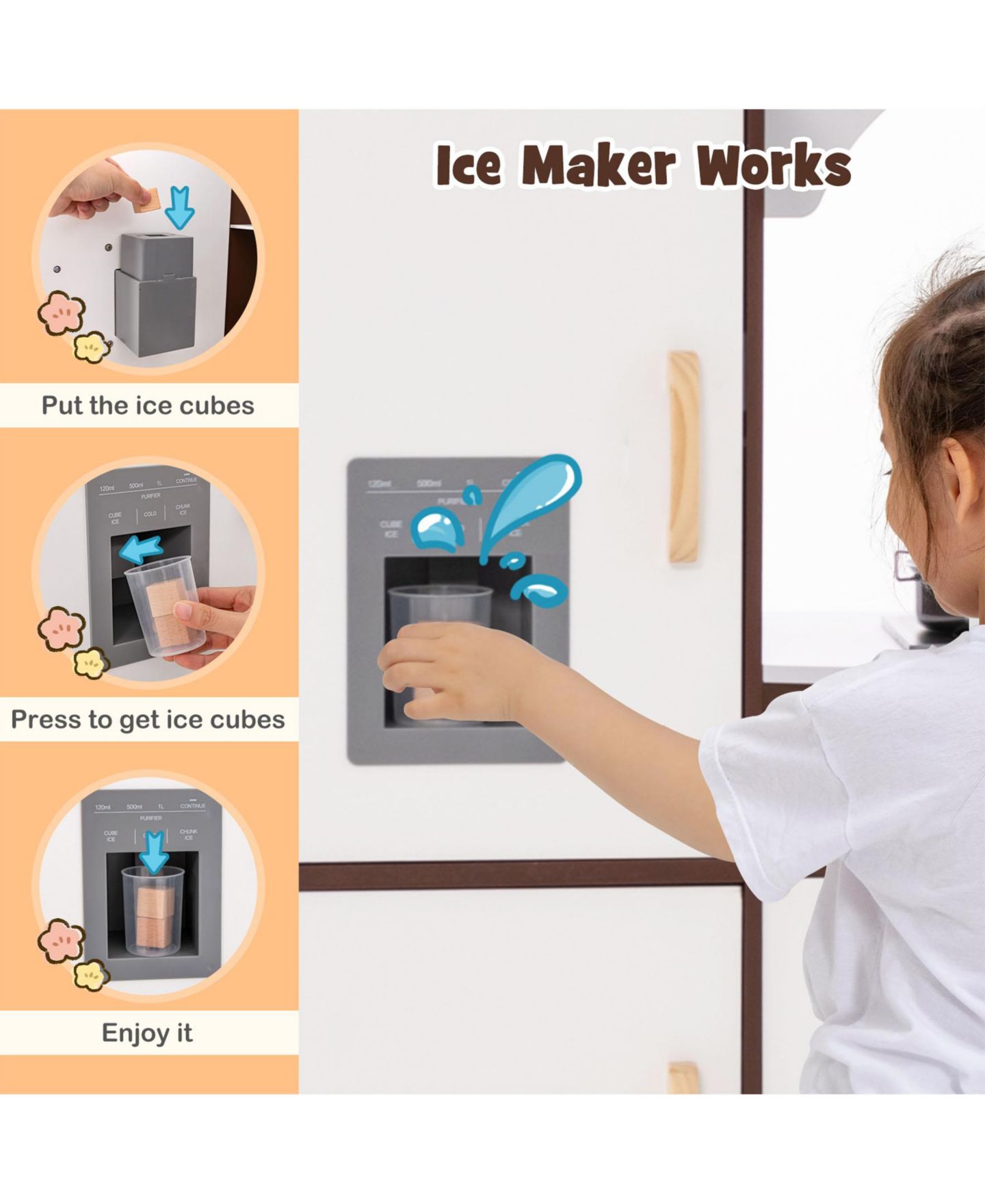Детский игровой набор SUGIFT Wooden Corner Kitchen Playset, Ages 3+, цвет: Коричневый — фото 3