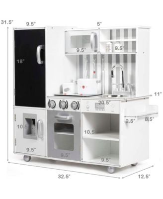 Wooden Pretend Play Kitchen Sets with Simulated Sound