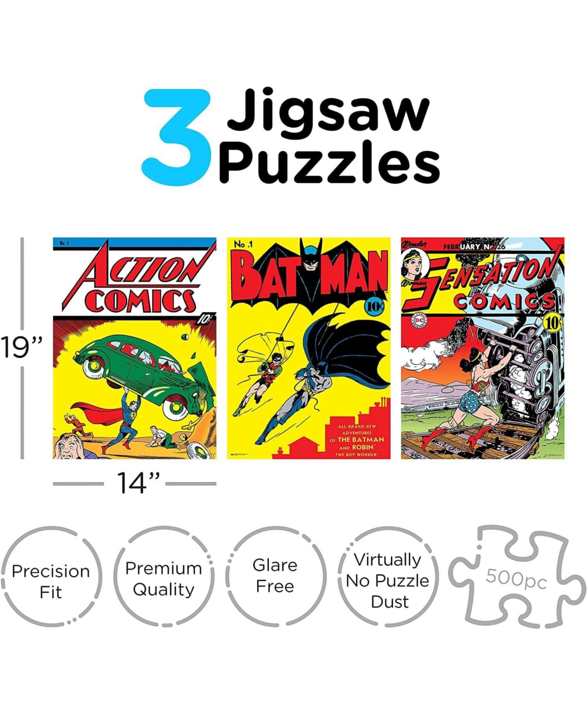 Nmr Distribution Dc Comics 500 Piece Jigsaw Puzzles | Set of 3