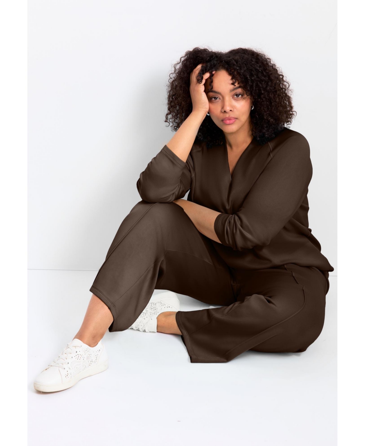Avenue Women's Seamed Wide Leg Pant