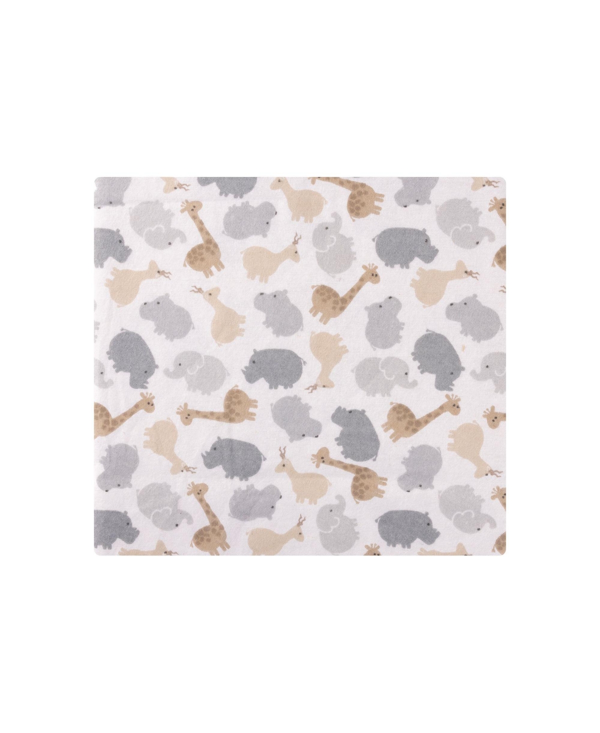 Hudson Baby Cotton Flannel Receiving Blankets 4-Pack, Safari Friends , One Size