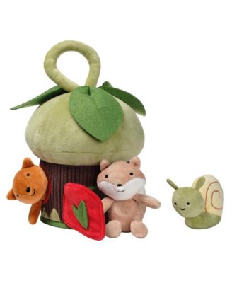 Treehouse Soft Plush Interactive Play Set with Stuffed Animal Toys