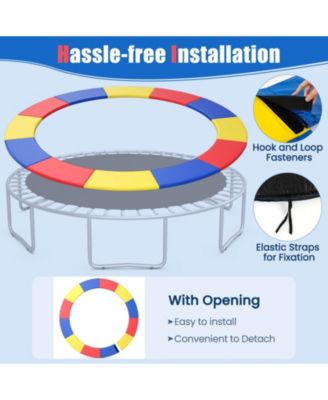 8FT Trampoline Spring Cover with Split Design Waterproof Surface EPE Foam Padding